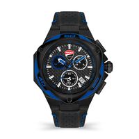 Motore Blue & Black Dial With Black Leather Strap By DUCATI