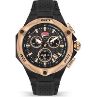 Motore Black Carbon Fibre Dial With Black Leather Strap By DUCATI