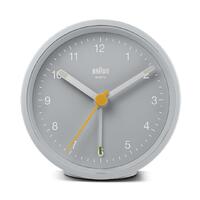 7.5cm Grey Analogue Alarm Clock By BRAUN image