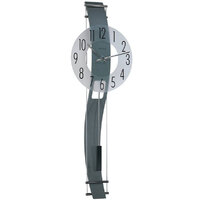 80.5cm Grey Wave Modern Wall Clock With Pendulum By HERMLE