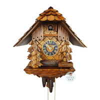 Trees & Water Trough 1 Day Mechanical Chalet Cuckoo Clock 28cm By HΓNES