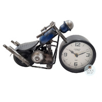 18cm Blue Motorbike Battery Table Clock By COUNTRYFIELD image