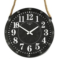 40cm Grey Daventry Wall Clock on Rope By COUNTRYFIELD image