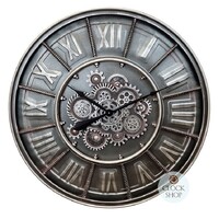 80cm Maaike Dark Grey Moving Gear Wall Clock By COUNTRYFIELD image