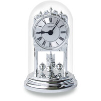 16cm Silver Anniversary Clock with Roman Numerals By HALLER