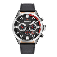 Silver Tidemark Watch - Black Strap By TIMBERLAND