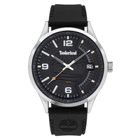 Silver Middlefield Watch - Black Silicone Strap By TIMBERLAND