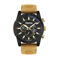 Black Sherbrook Watch - Brown Strap By TIMBERLAND