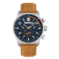 Silver Forestdale Watch - Brown Strap By TIMBERLAND