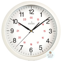 35.5cm Metro 24hr White Wall Clock By ACCTIM image