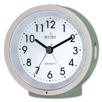 10cm Caleb Moss Green Smartlite Silent Analogue Alarm Clock By ACCTIM image