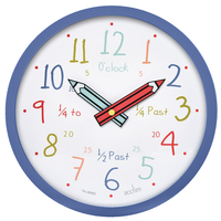 26cm Alma Blue Children's Time Teaching Wall Clock By ACCTIM image