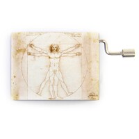 Classic Art Hand Crank Music Box- The Vitruvian Man by Da Vinci (Beethoven- Fur Elise) image
