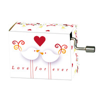 Modern Designs Hand Crank Music Box- Animated Doves (Wedding March) image