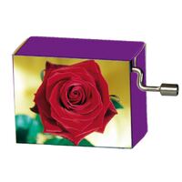 Modern Designs Hand Crank Music Box- Red Rose (Happy Birthday) image