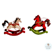 6cm Rocking Horse Hanging Decoration- Assorted Designs image