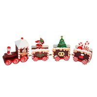 20cm Gingerbread Wooden Train Christmas Decoration image