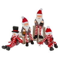 18cm Christmas Shelf Sitter With Stripey Legs - Assorted Designs image
