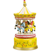 Yellow Carousel Music Box With Horses (Talk to the Animals) image