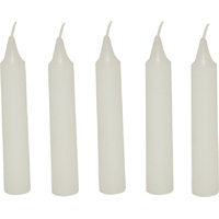Pack Of 6 White Candles (12mm Diameter) image