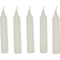 Pack Of 6 White Candles (12mm Diameter)