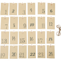 Paper Bag Advent Calendar in Natural Colour