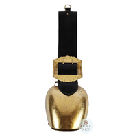 46cm Gold Cowbell With Black Strap & Gold Buckle image