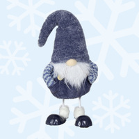35cm Wiggling Gnome In Blue Overalls