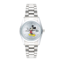 35mm Disney Collectors Edition Mickey Mouse Mens Watch With Silver Band & Dial image