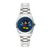 35mm Disney Collectors Edition Mickey Mouse Mens Watch With Silver Band & Blue Dial image