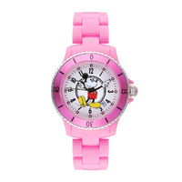 40mm Disney Sports Mickey Mouse Womens Watch With Pink Band & White Dial image