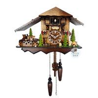 Train & Sheep Battery Chalet Cuckoo Clock 25cm By ENGSTLER