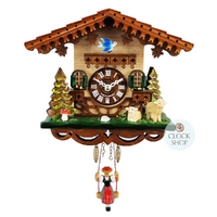 Forest Cabin Battery Chalet Kuckulino With Sheep & Swinging Doll 16cm By ENGSTLER image