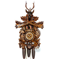 After The Hunt 8 Day Mechanical Carved Cuckoo Clock 54cm By ENGSTLER image