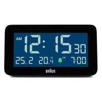 Black Digital Alarm Clock By BRAUN