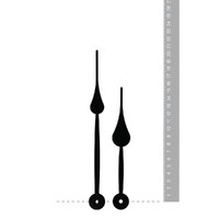 Black Spade High Torque Euroshaft Quartz Hands (205mm & 155mm) image