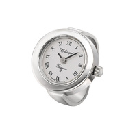 18mm Stainless Steel Round Womens Ring Watch By CLASSIQUE image