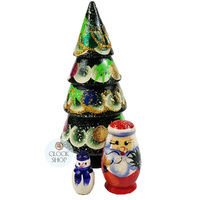 Christmas Russian Dolls- Dark Green 12cm (Set Of 3) image