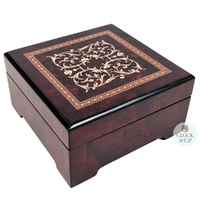 Wooden Musical Jewellery Box With Arabesque Inlay- Small (Andrew Lloyd Webber- Memory) image