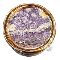 Round Acrylic Music Box- The Starry Night By Van Gogh (Debussy- Clair De Lune) image