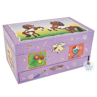 Dancing Horse Musical Jewellery Box With Drawer (Old McDonald) image
