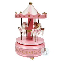 Pink Horse Carousel Music Box (Strauss- Walzer) image