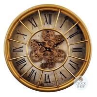 45cm Alford Gold Moving Gear Wall Clock By COUNTRYFIELD image