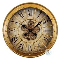 60cm Alford Gold Moving Gear Wall Clock By COUNTRYFIELD image