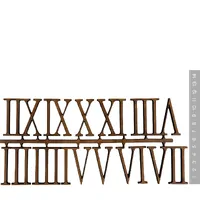 50mm Natural MDF Roman Numerals