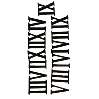 25mm Black Acrylic Roman Numerals image