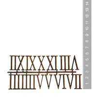 25mm Natural MDF Roman Numerals