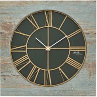 50cm Green Rustic Square Wall Clock By AMS image