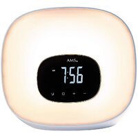 20cm White Sunrise Digital Alarm Clock By AMS