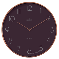 35cm Madison Burgundy Round Wall Clock By ACCTIM image